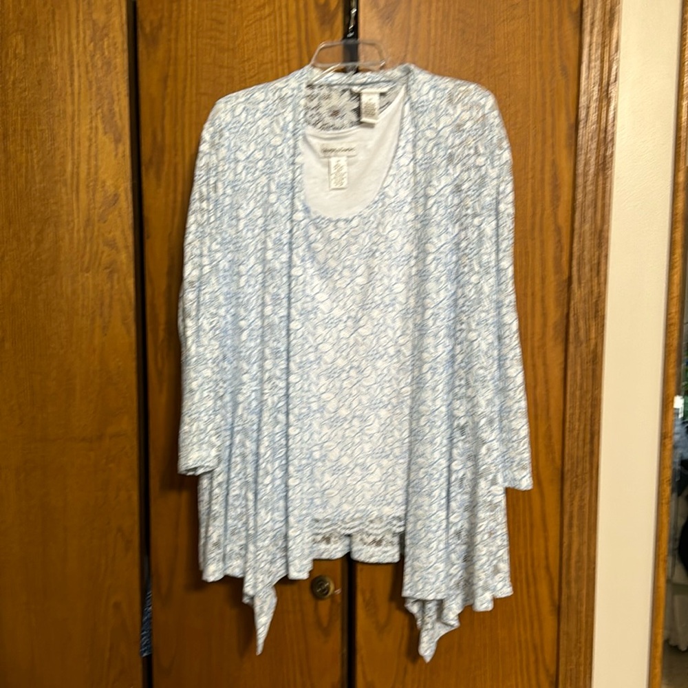 Draper’s & Damon’s  2x shell and jacket blue and white